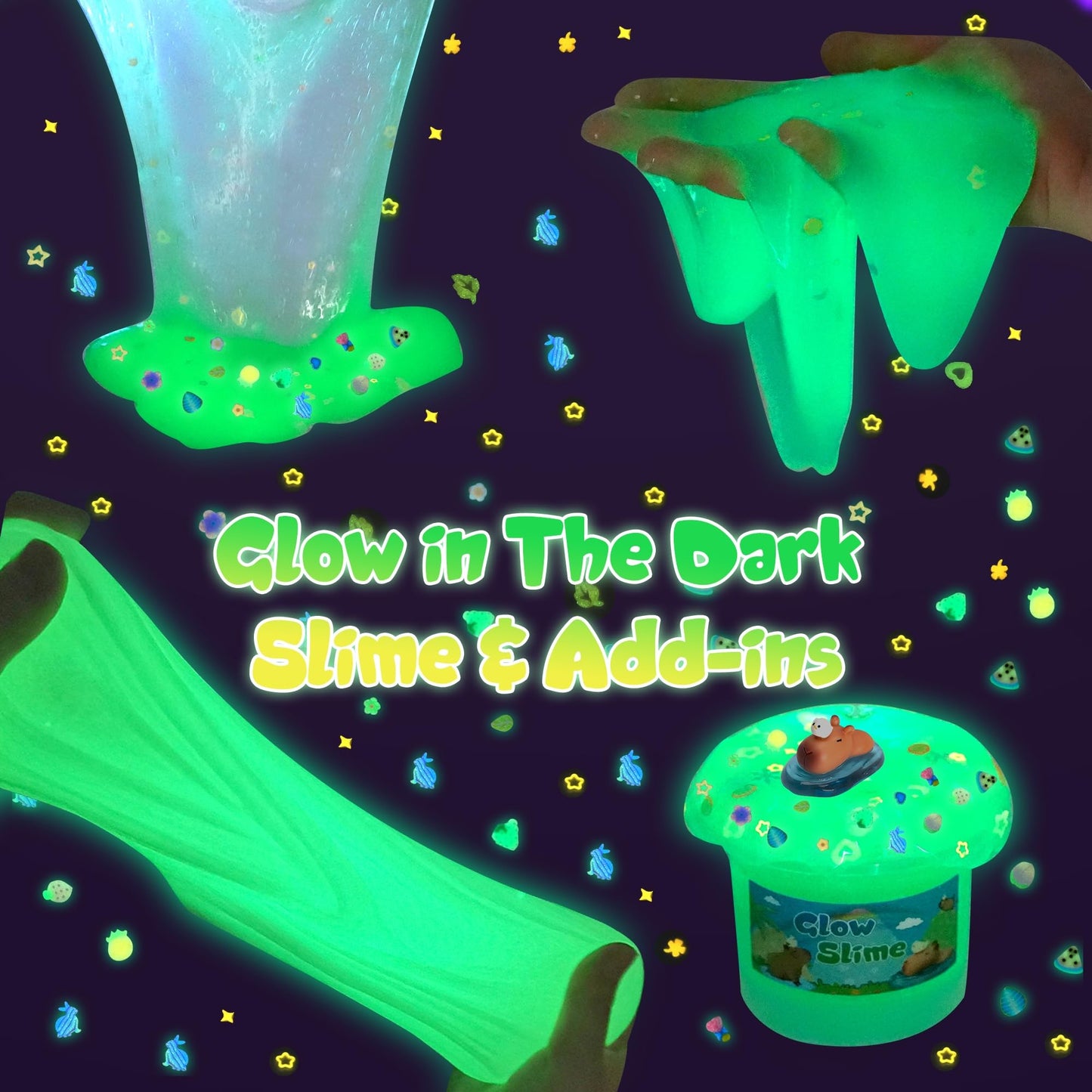Joytry Capybara Slime Kit – 20oz, 6 Textures, Glow-in-the-Dark, ASMR Fun for Ages 8+