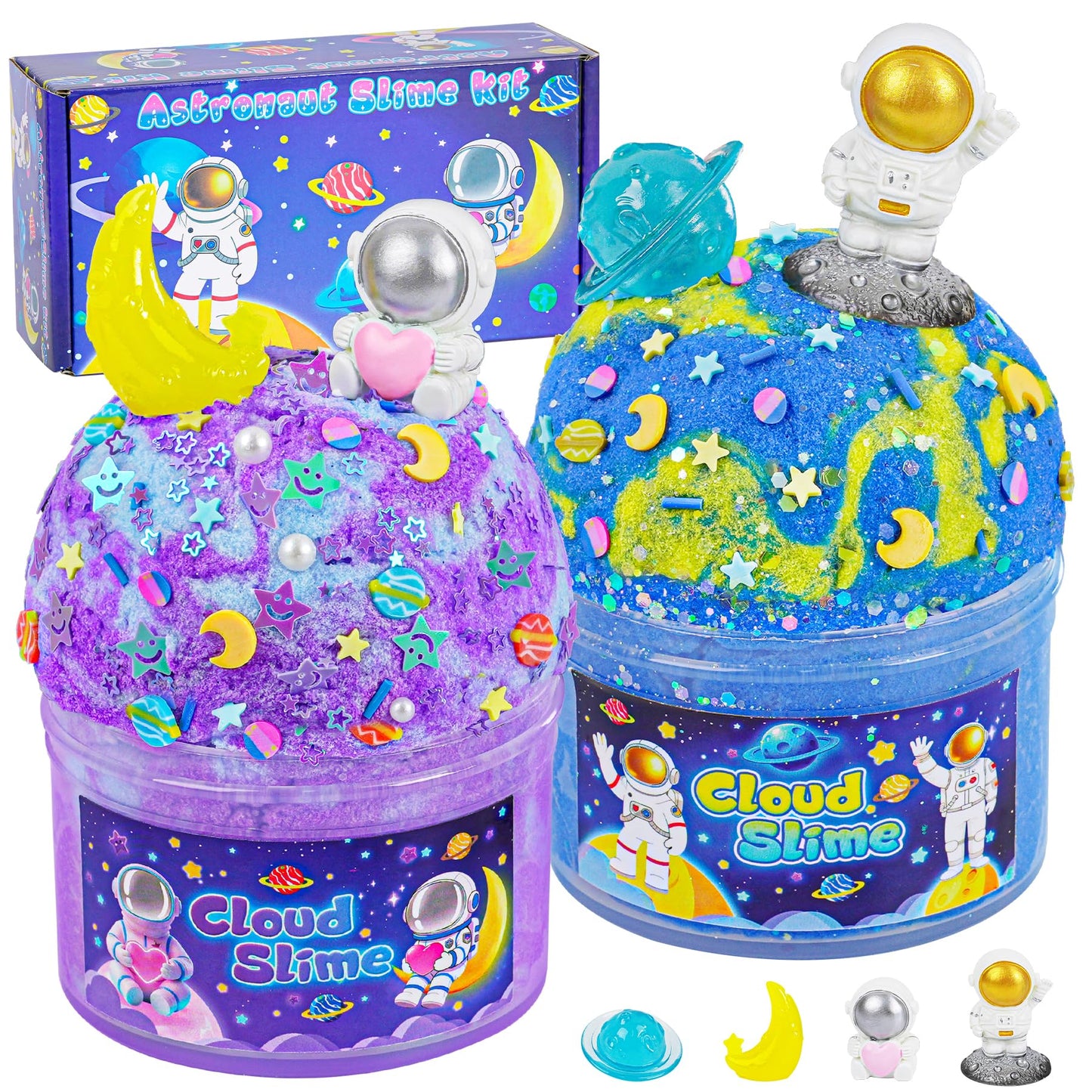 Joytry Galaxy Cloud Slime Kit – Glow-in-the-Dark Space Slime for Kids | Valentines Day Gifts & Classroom Favors