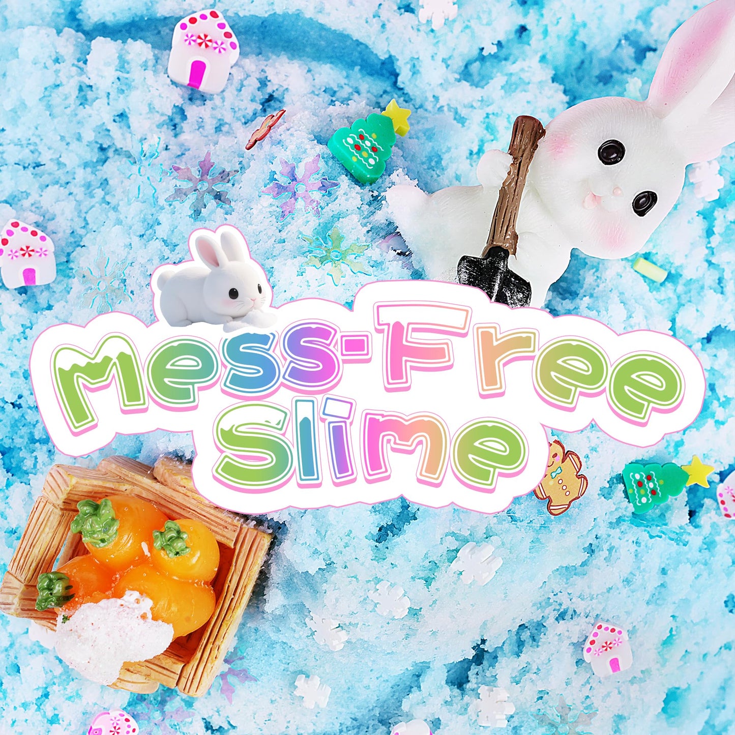 Joytry Bunny Cloud Slime Kit 2 Pack – 14oz Non-Stick Sensory Slime for Kids 8-12
