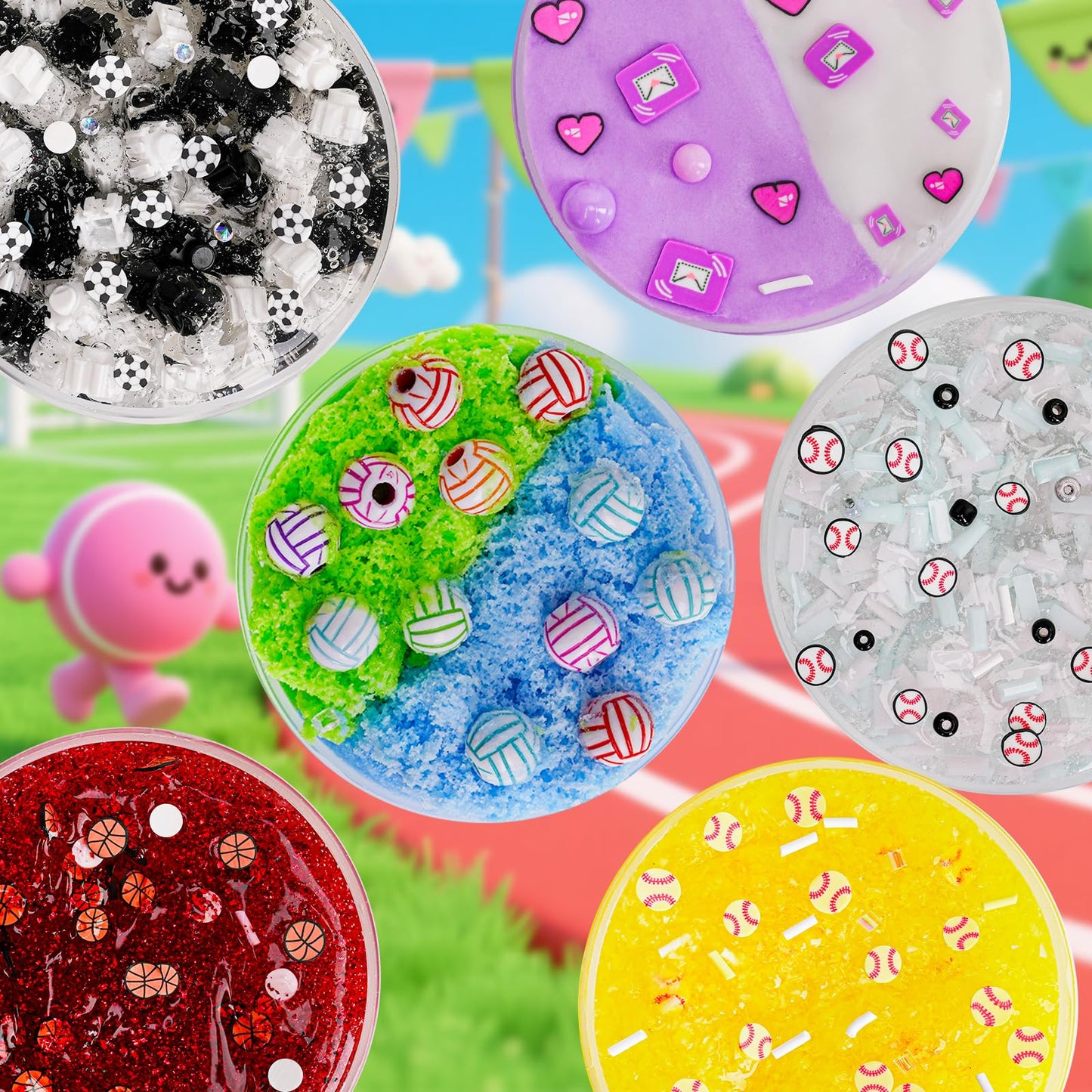 Joytry Sports Slime Kit 20oz (6 Textures) – Cloud, Butter, Snow Fizz & More
