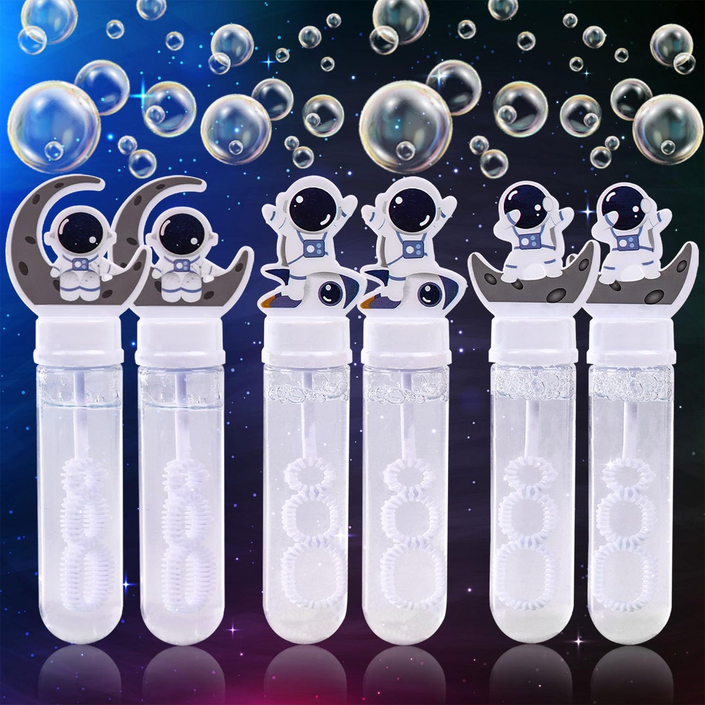 JOYYPOP 24-Pack Mini Space Bubble Wands – Astronaut Party Favors for Kids