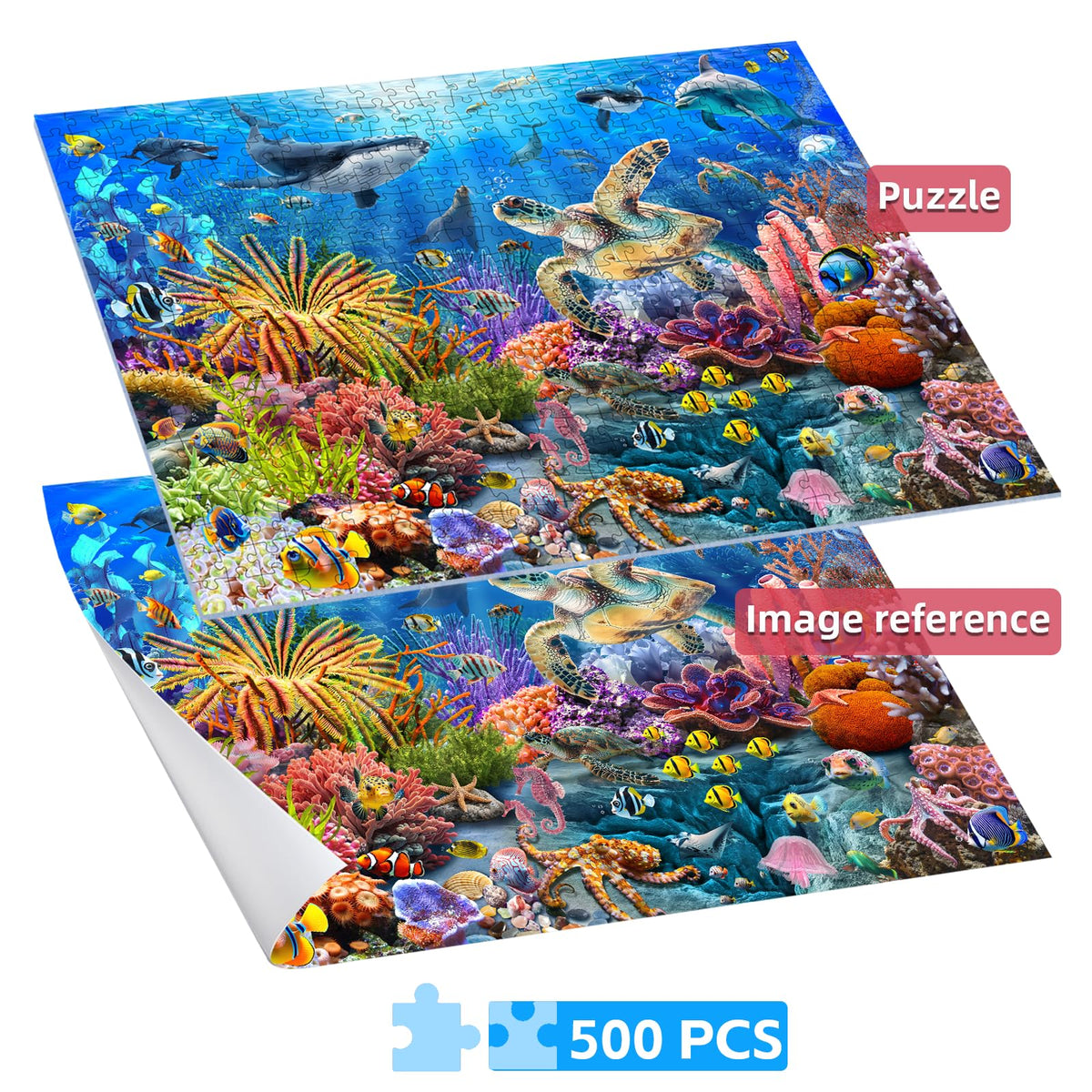 Joyzexy 500-Piece Ocean Puzzle for Adults – Underwater World Jigsaw