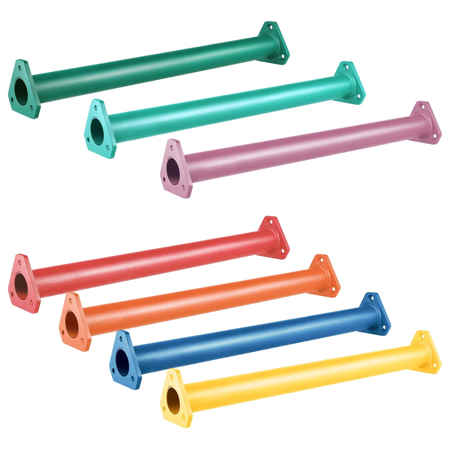 JPOIP 16-Inch 7-Color Steel Monkey Bars Kit – Indoor/Outdoor Playground Rungs