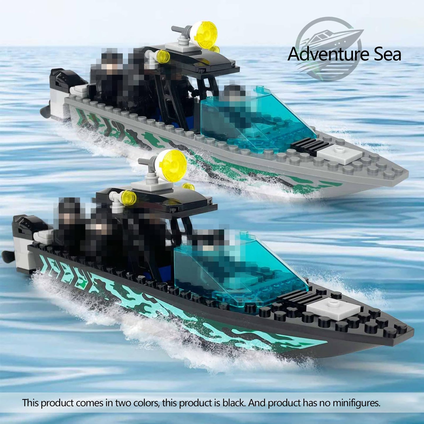JQARCH Speed Boat Building Blocks Sets – City Coast Guard, Police, Fire & Rescue