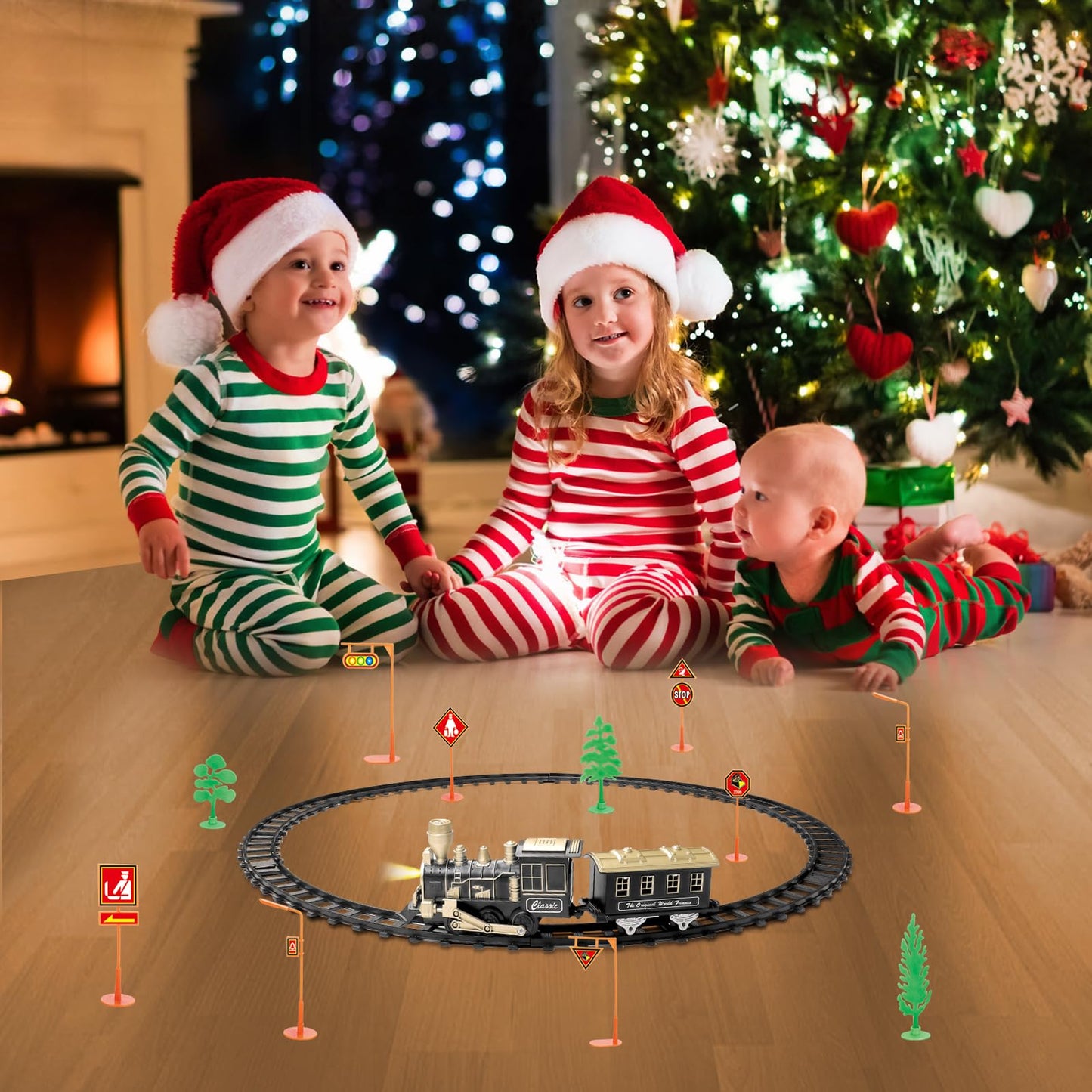 JQ JUQU Electric Train Set for Kids 4-8 – Complete Indoor Rail Play