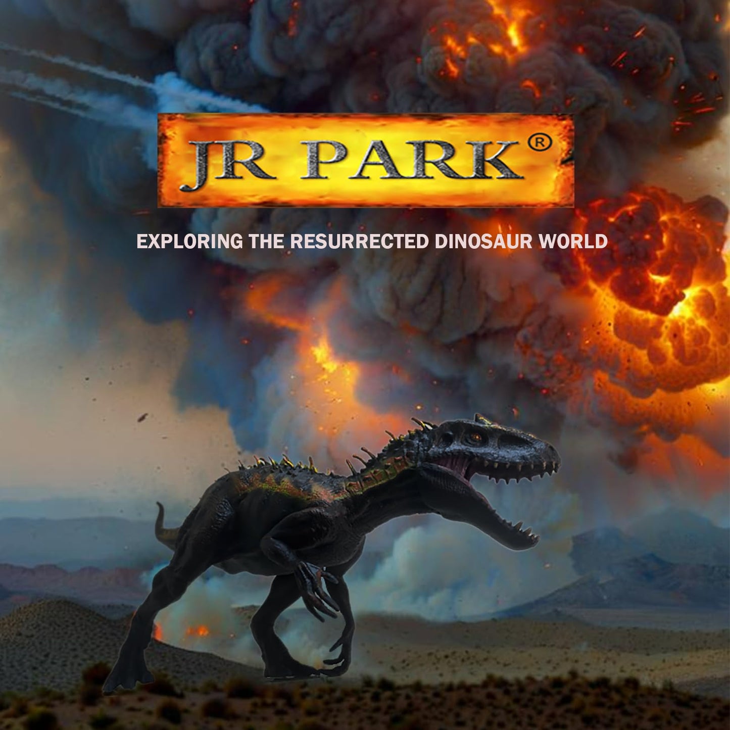 JR PARK Large Realistic T-Rex Toy – 15.7-inch Figure with Movable Jaw for Kids 8+