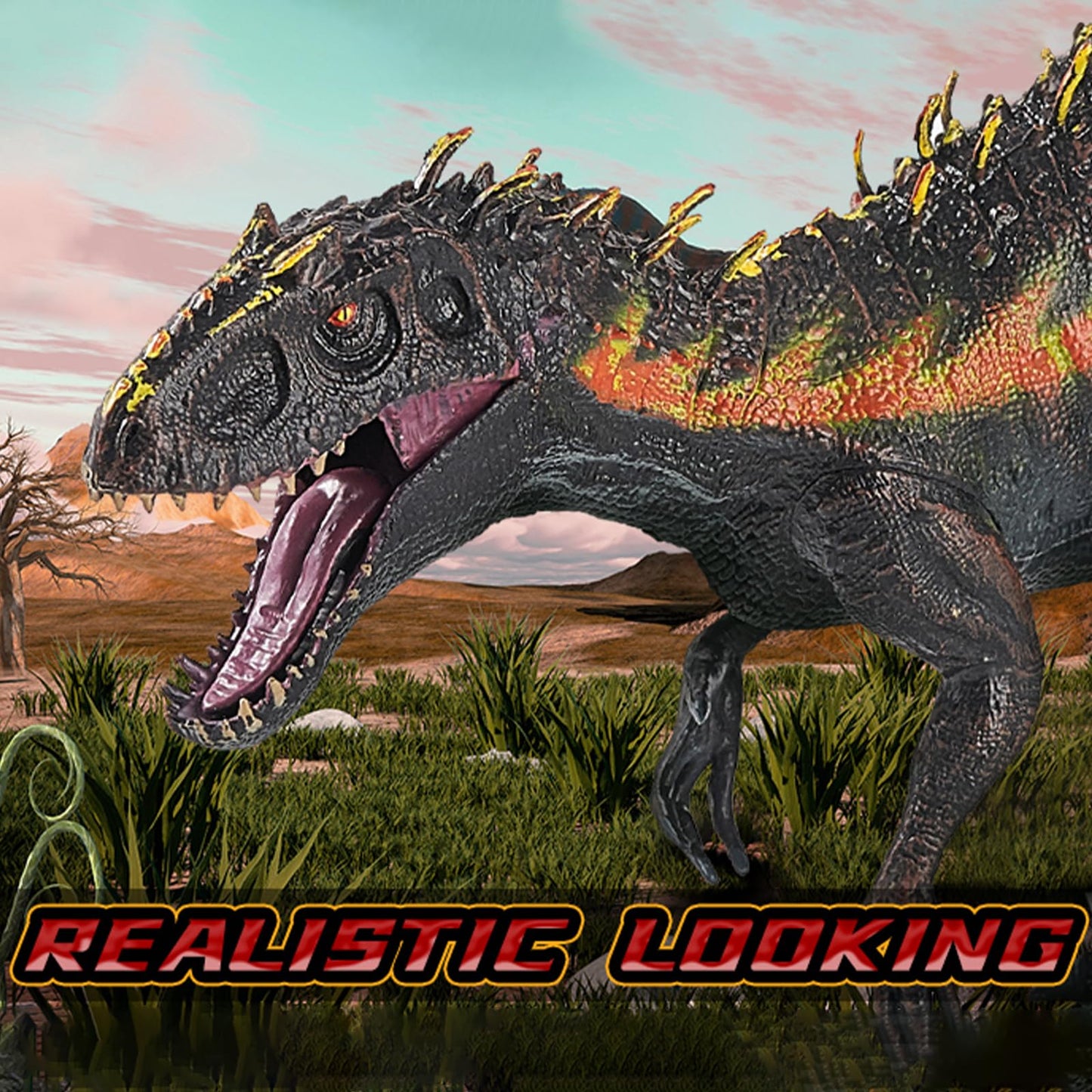 JR PARK Large Realistic T-Rex Toy – 15.7-inch Figure with Movable Jaw for Kids 8+