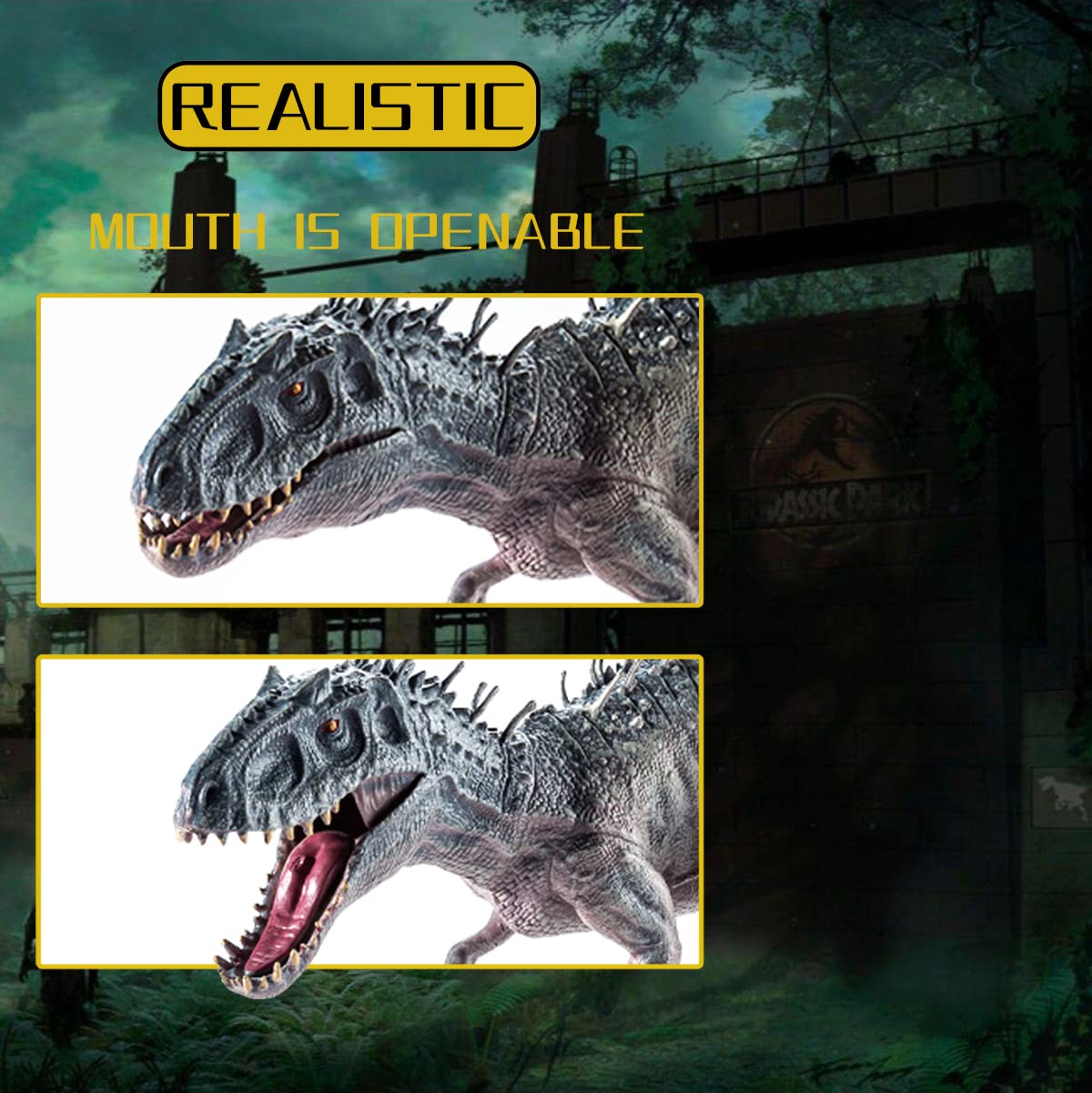 JR PARK 2Pcs Dinosaur Set – 15.7-inch Large T-Rex & 12.2-inch Realistic Tyrannosaurus Rex