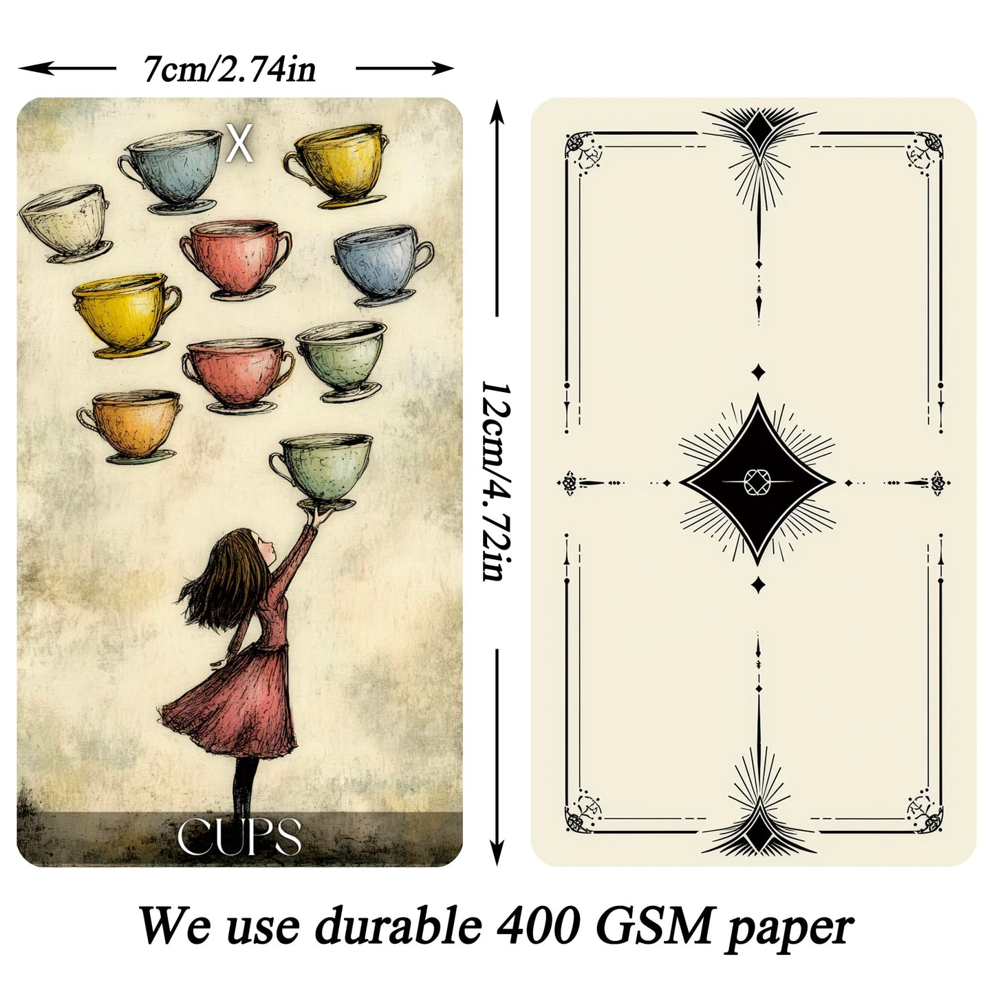 Jrskvaro Daydream Tarot Deck for Beginners – Surreal 78-Card Set