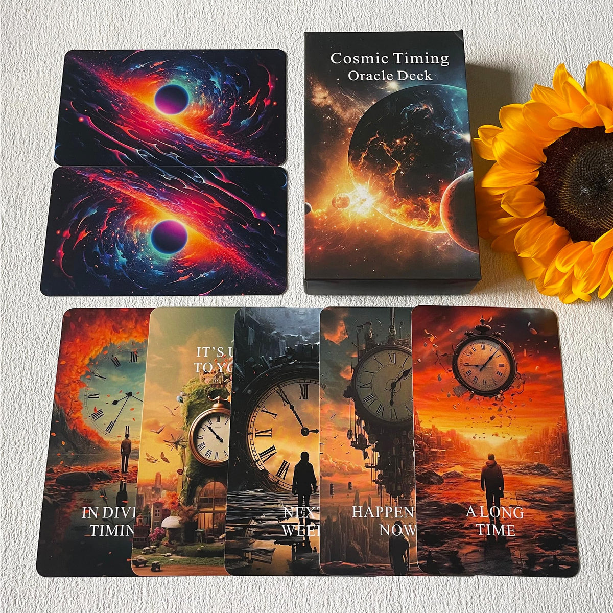 Jrskvaro Time Oracle Cards Deck | Cosmic Timing for Beginners