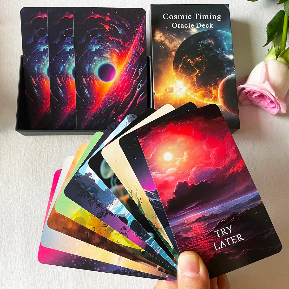 Jrskvaro Time Oracle Cards Deck | Cosmic Timing for Beginners