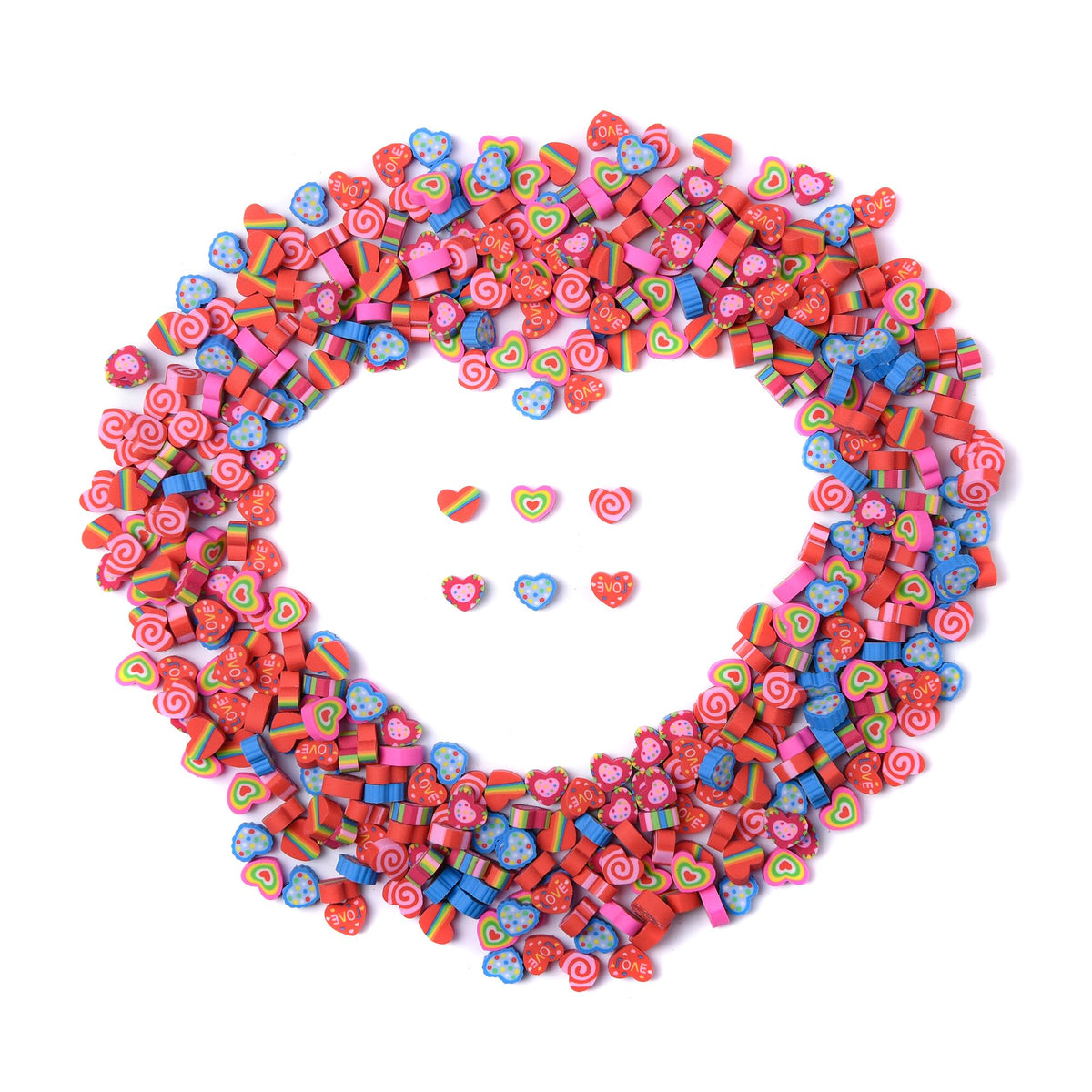 Jsehchya 400 Pcs Mini Heart Erasers for Kids Bulk – Back to School & Gift Favors