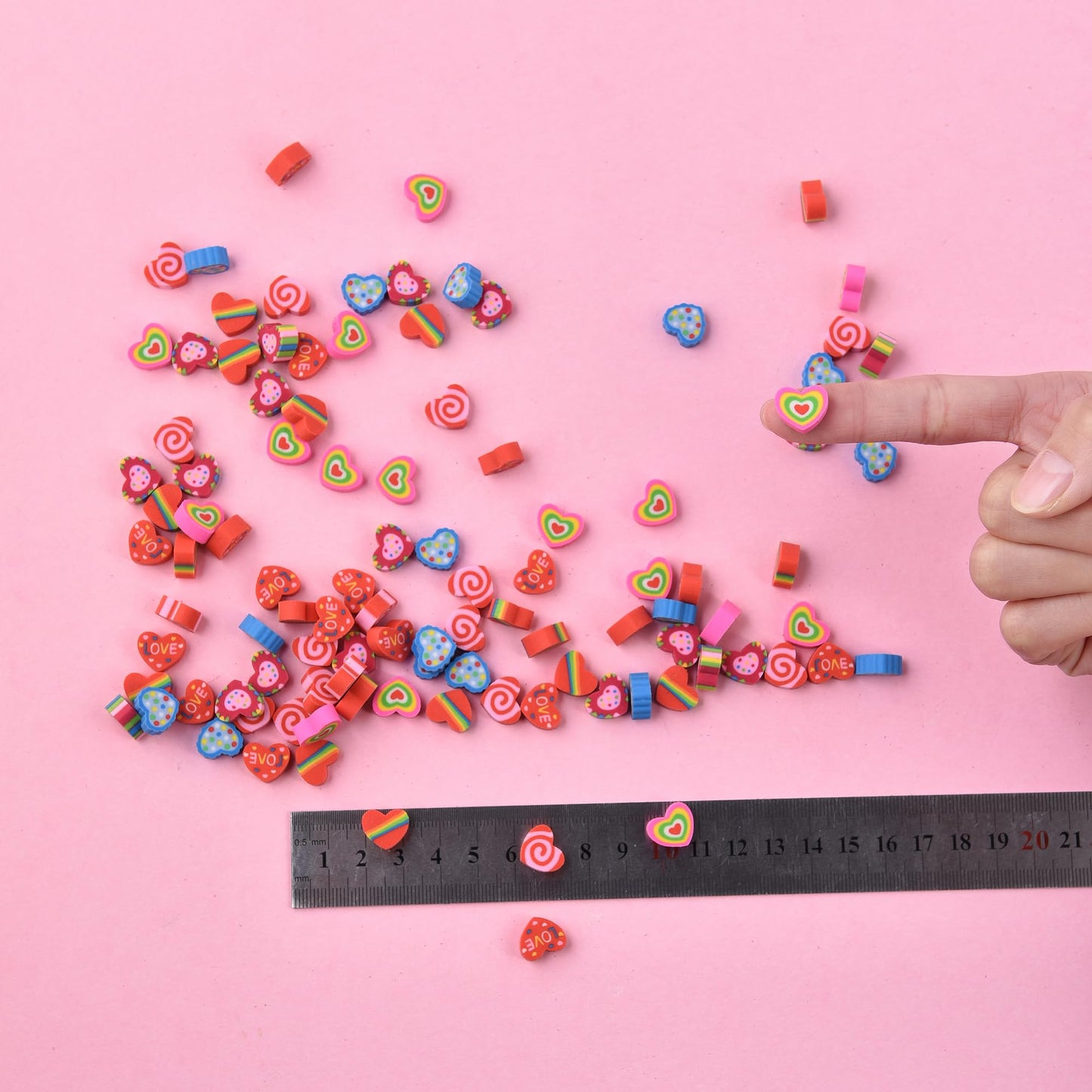 Jsehchya 400 Pcs Mini Heart Erasers for Kids Bulk – Back to School & Gift Favors