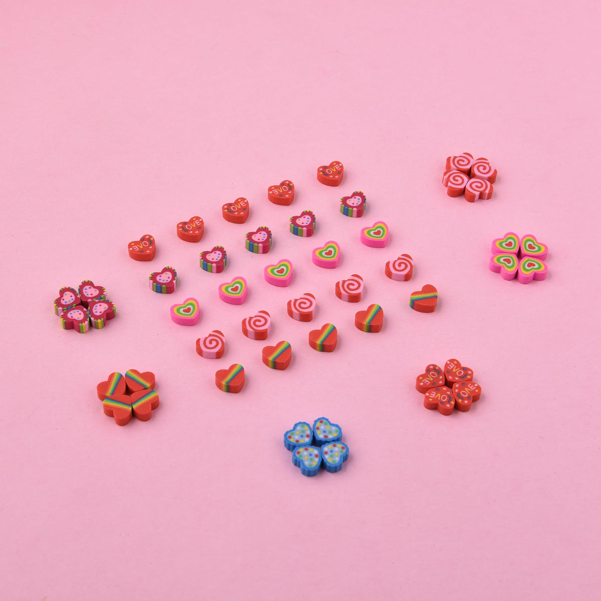 Jsehchya 400 Pcs Mini Heart Erasers for Kids Bulk – Back to School & Gift Favors