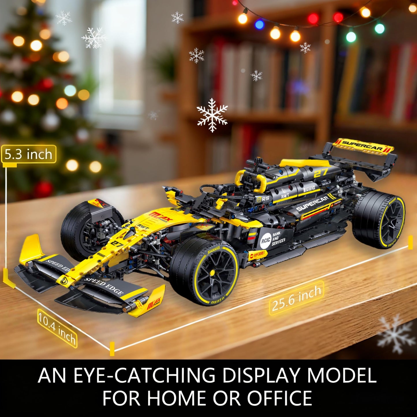 JSINMA Technic F1 RS20 Racing Car Kit – 1:8 Scale, 1650+ Pieces, Display Model, Gift for F1 Fans
