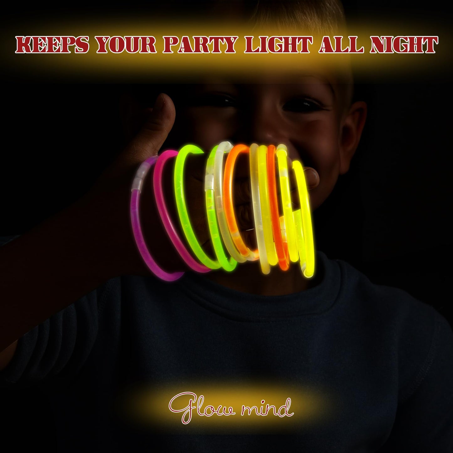 JSronms 500 Ultra Bright Glow Sticks – 8-inch Bulk Pack for Kids, Parties & Glow-in-the-Dark Decor
