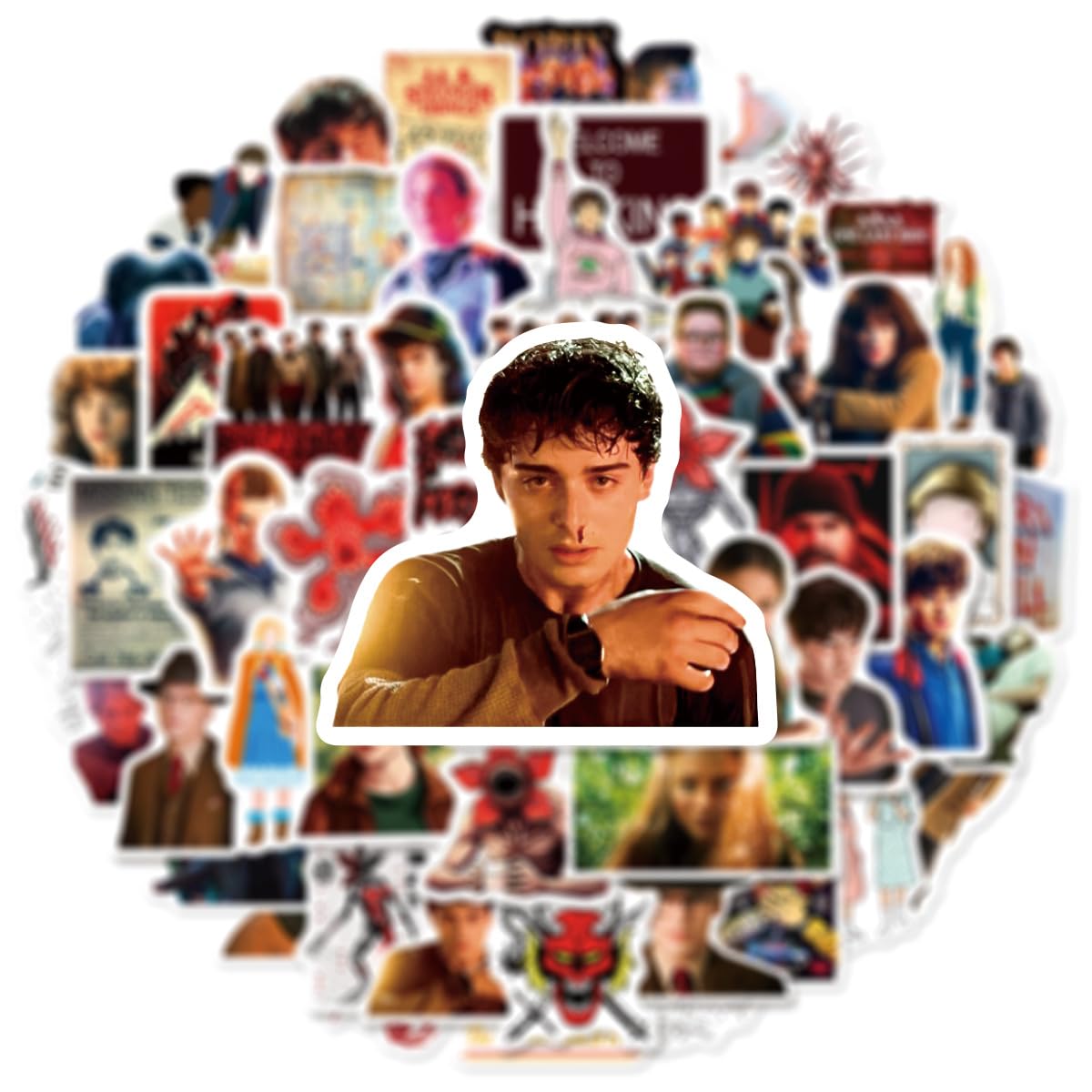 JSYAVG 54pcs Stranger Season 5 Stickers – Waterproof Vinyl Decals for Laptops, Bottles & More