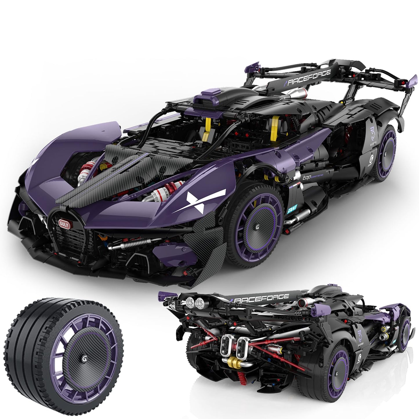 JTBBOY 1:8 Race Car Building Set for Adults – Collectible Supercar Model Kit (3332 Pieces)