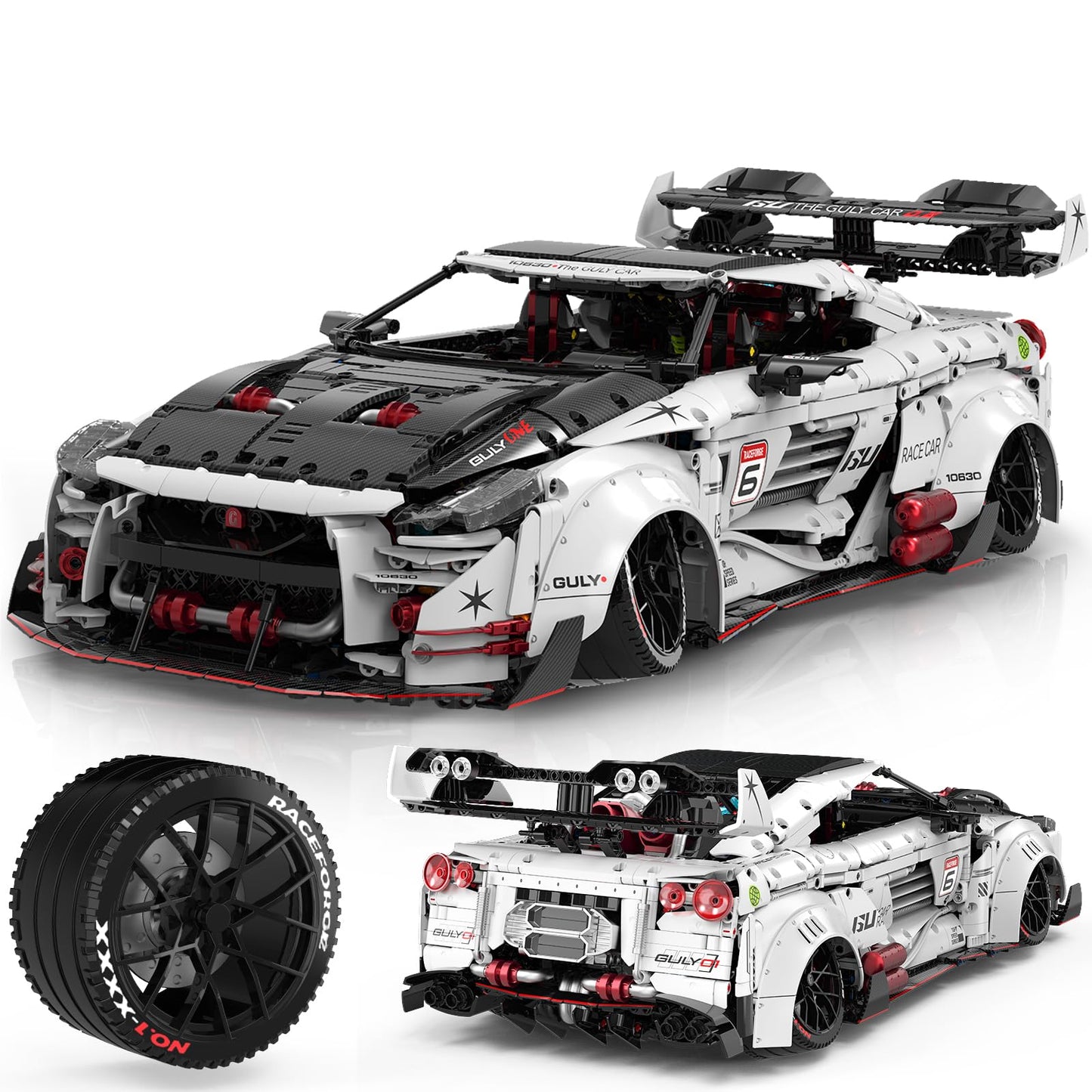JTBBOY 1:8 Scale Race Car Kit for Adults – 3939-Piece Collectible Supercar Model