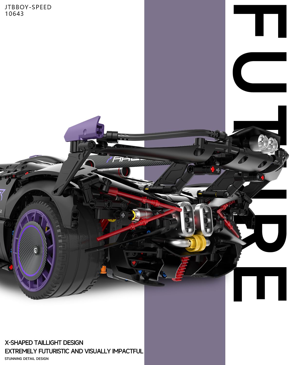 JTBBOY 1:8 Race Car Building Set for Adults – Collectible Supercar Model Kit (3332 Pieces)
