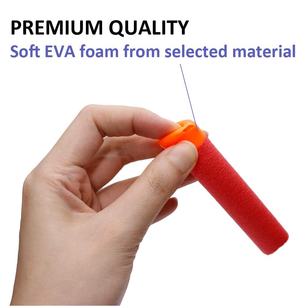 JTS 60PCS Mega Dart Refill Pack for N-Strike Mega Series – Safe, Compatible Foam Darts