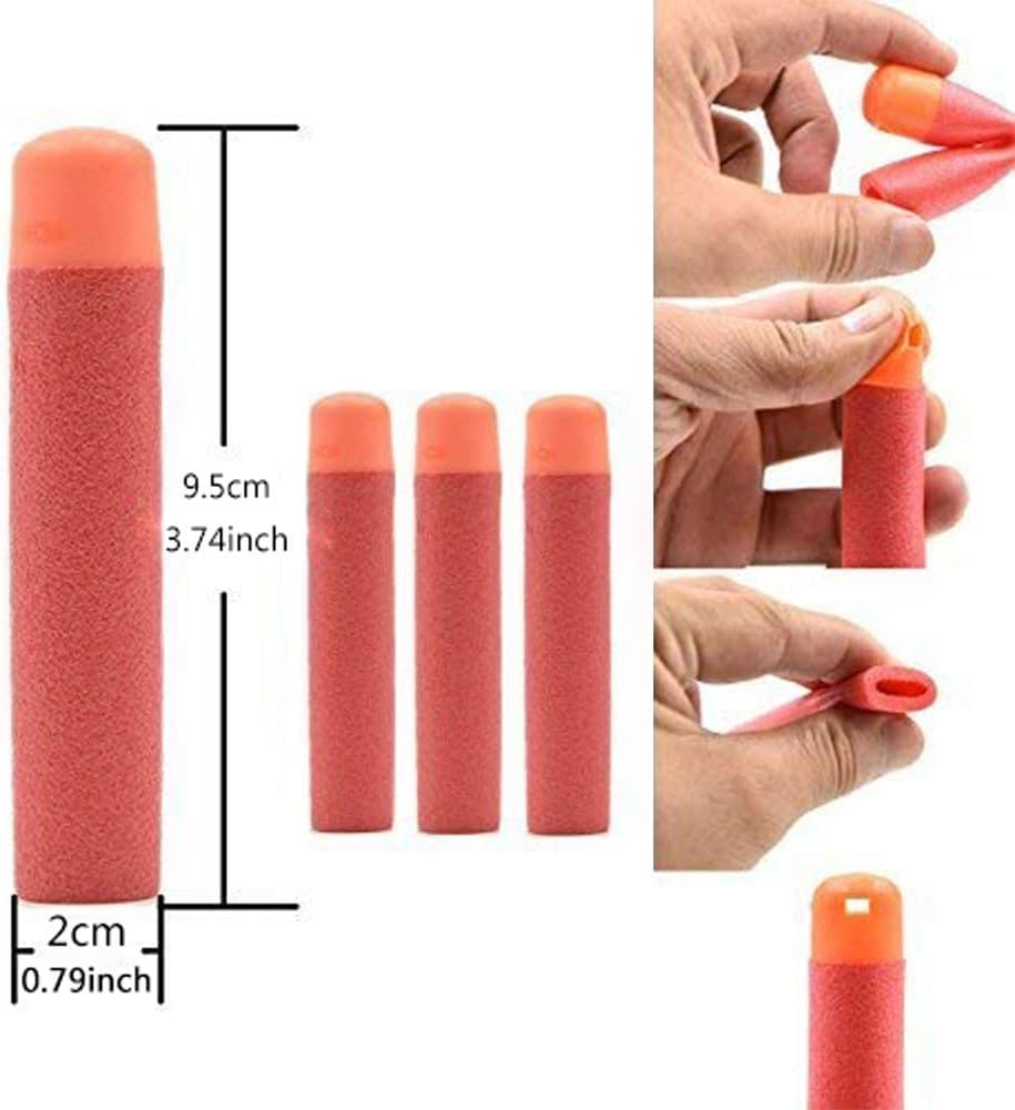JTS 60PCS Mega Dart Refill Pack for N-Strike Mega Series – Safe, Compatible Foam Darts