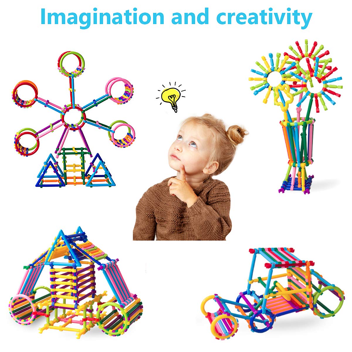 Juboury 1054-Piece Building Toy Kit | 3D Puzzle & STEM Educational Blocks