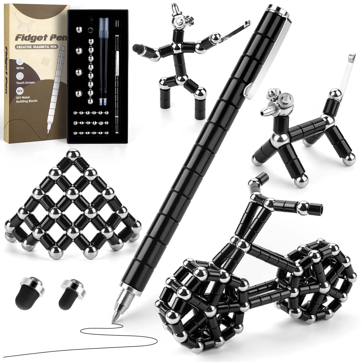 Juboury Magnetic Fidget Pen - Decompression Toy & Creative Desk Accessory
