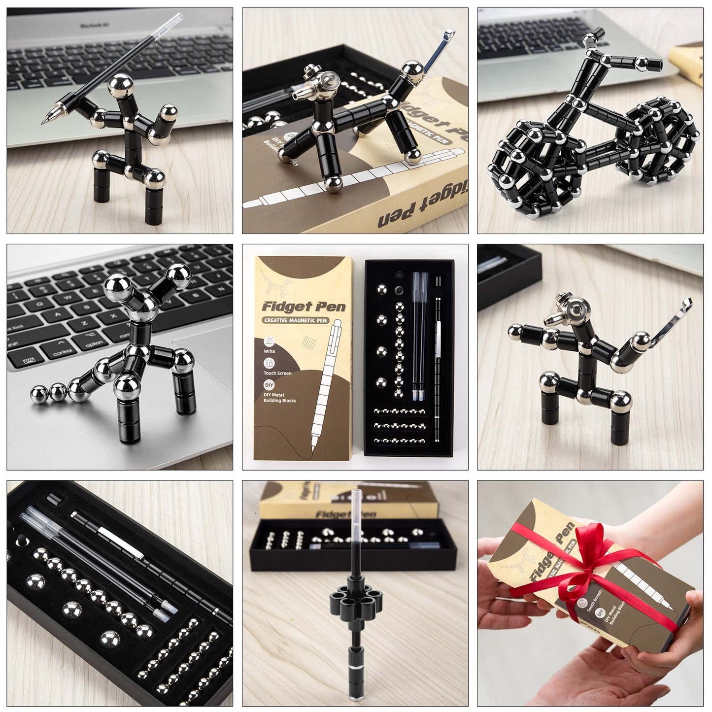 Juboury Magnetic Fidget Pen - Decompression Toy & Creative Desk Accessory