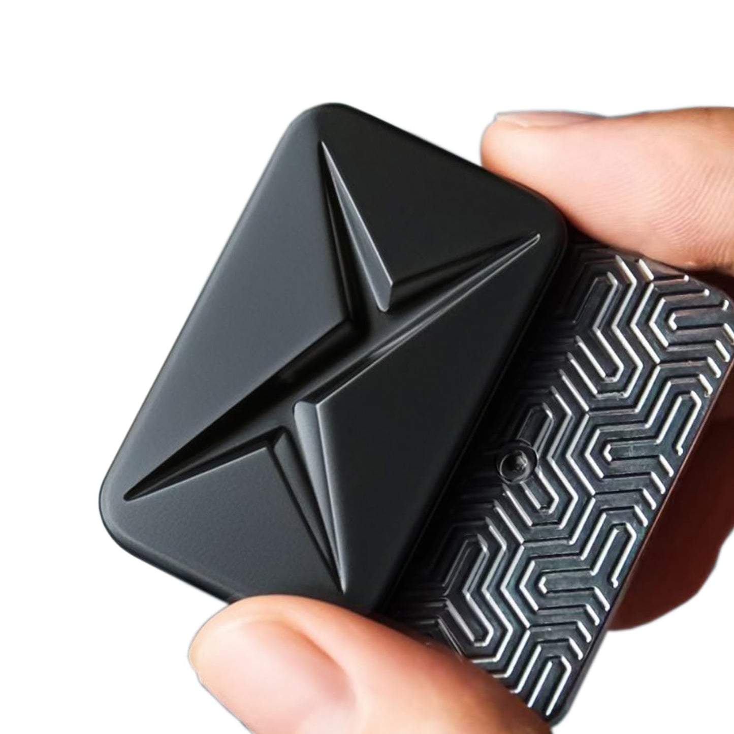 JUDIXY Lightning Infinite Fidget Slider – Matte Black Metal Magnetic Toy