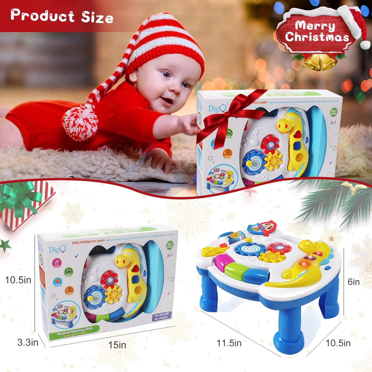 JUEJIAZKIY Music Baby Activity Center – 12-18 Months Toddler Toy for Early Learning