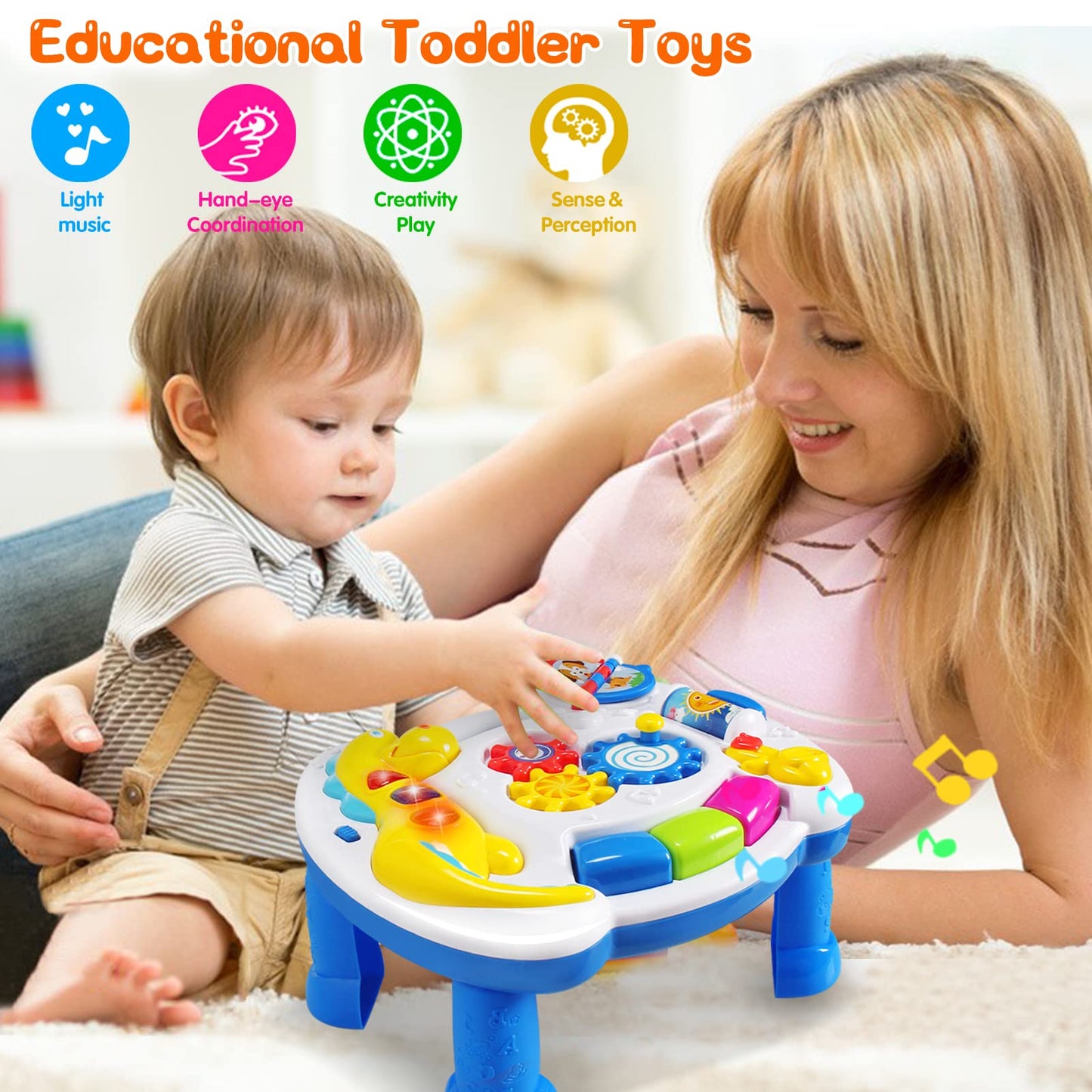 JUEJIAZKIY Music Baby Activity Center – 12-18 Months Toddler Toy for Early Learning