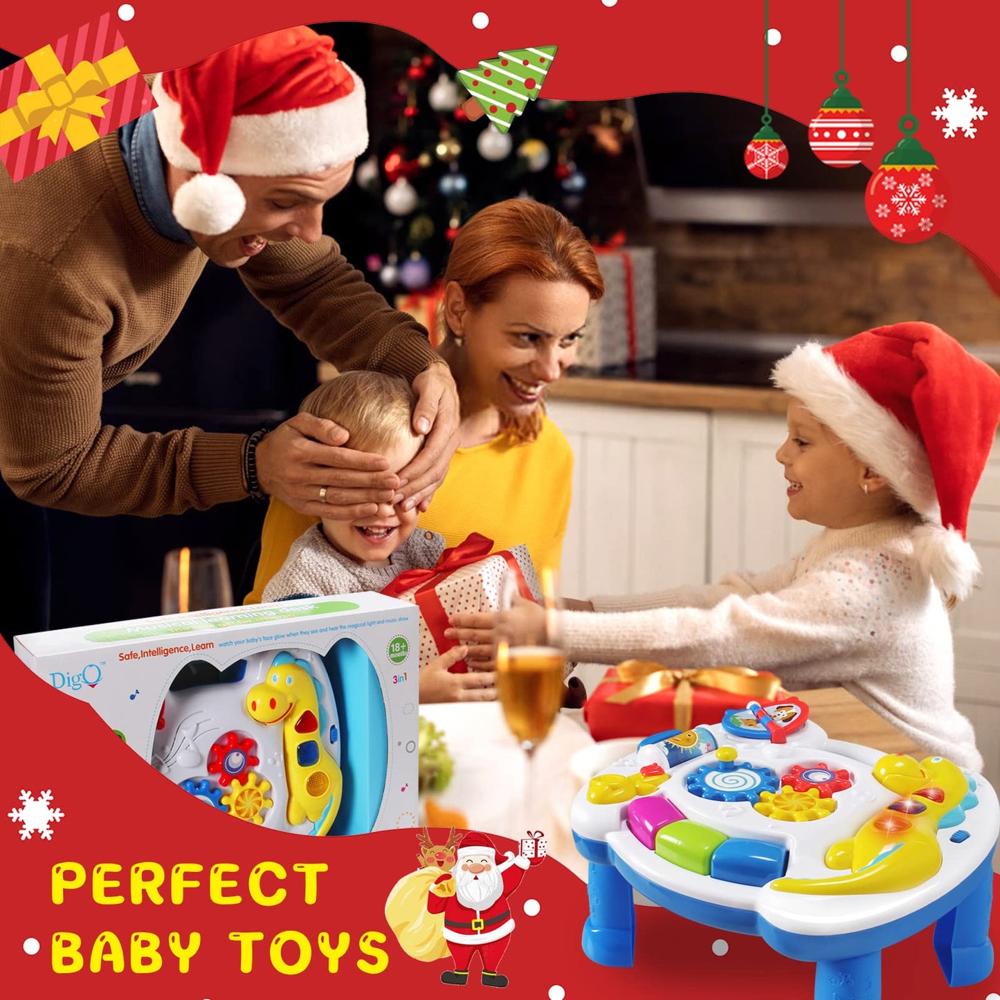 JUEJIAZKIY Music Baby Activity Center – 12-18 Months Toddler Toy for Early Learning