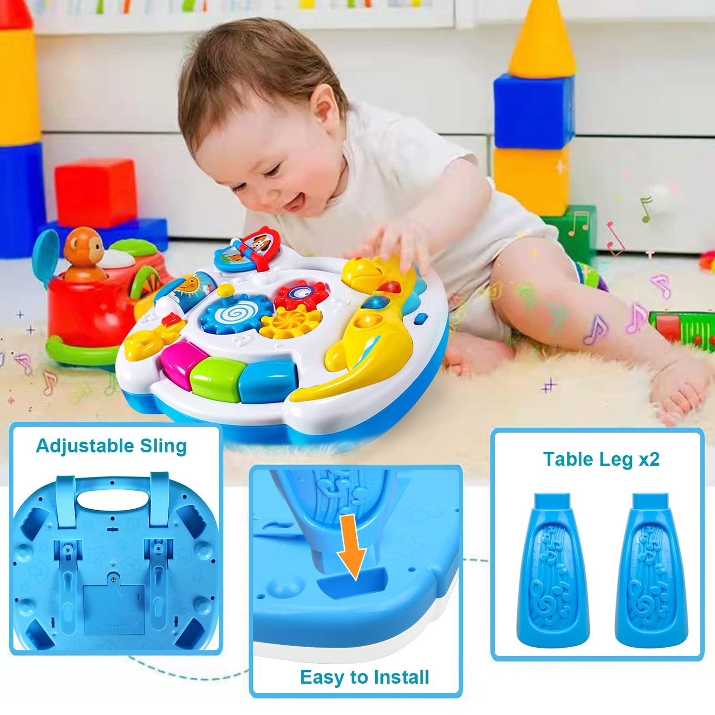 JUEJIAZKIY Music Baby Activity Center – 12-18 Months Toddler Toy for Early Learning