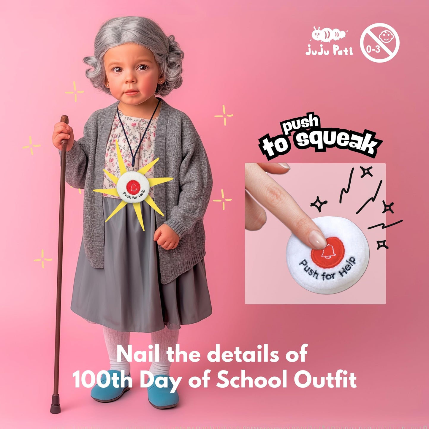 juju Pati Fake Life Alert Prop | 100 Days of School Costume Accessory