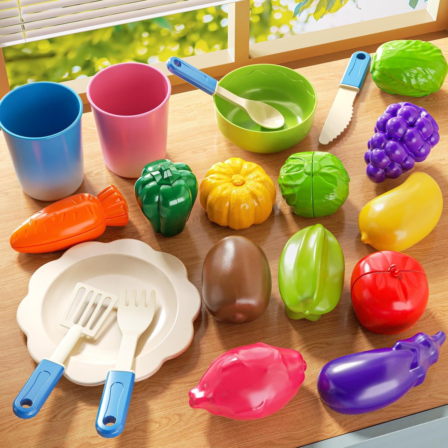 JUKUDAHU Play Sink with Running Water – Color-Changing Kitchen Toys for Kids Aged 3–8