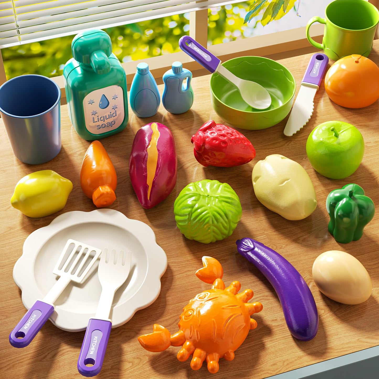 JUKUDAHU Play Sink with Running Water – Kids Kitchen Toy for Ages 3-8