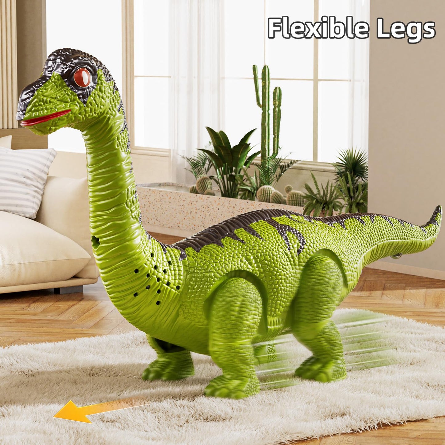 JUKUDAHU Dinosaur Toys for Kids 3-7 | Electronic Walking Figures – 3-Pack