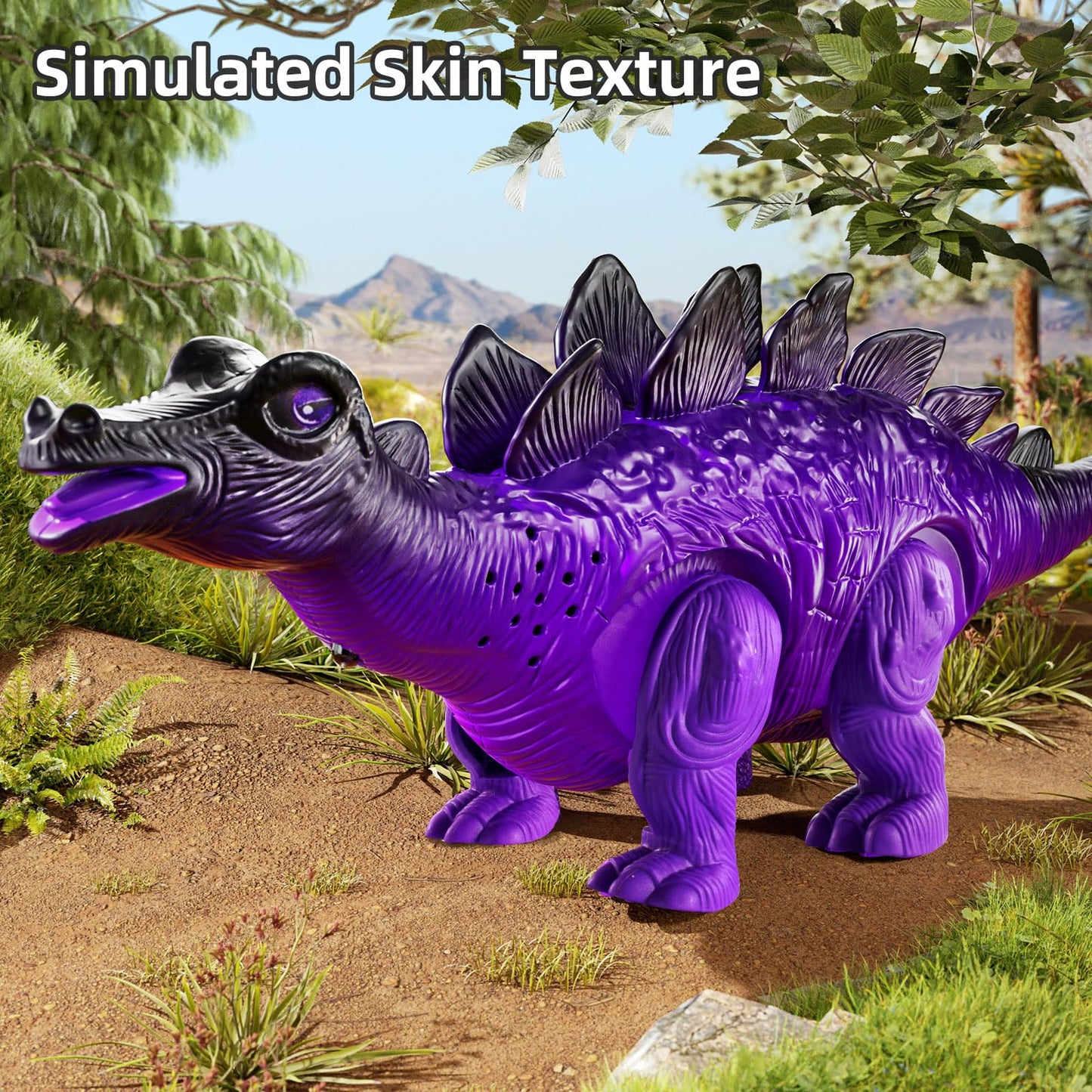 JUKUDAHU Dinosaur Toys for Kids 3-7 | Electronic Walking Figures – 3-Pack