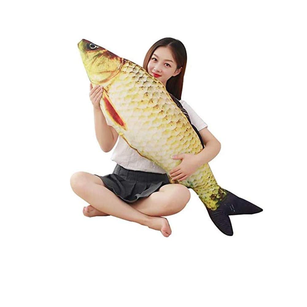 JULAN 3D Giant Soft Fish Cushion Pillow – 31in Carp Plush for Home, Car, and Kids