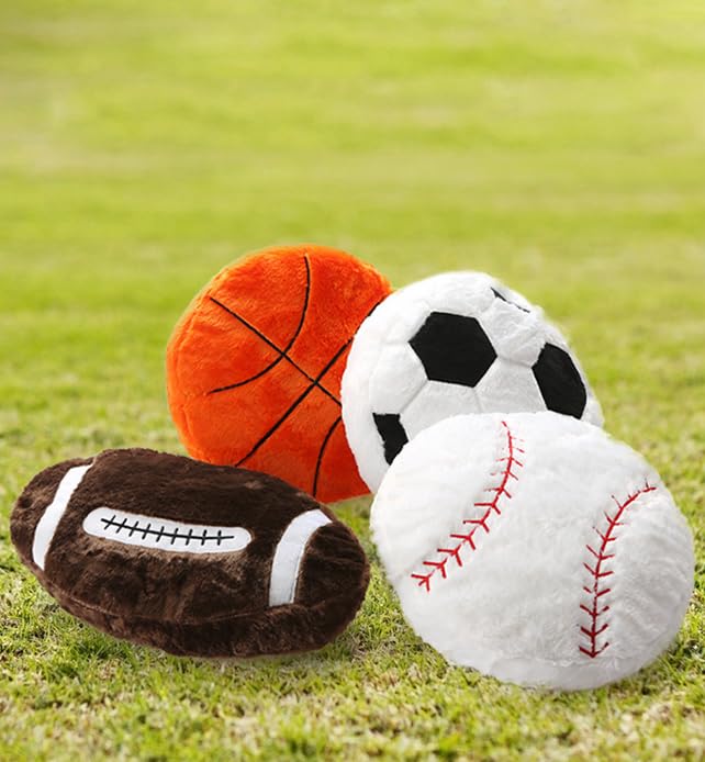 JULAN 14-Inch Fluffy Soccer Ball Plush Pillow | Soft Soccer Ball Toy & Decorative Cushion
