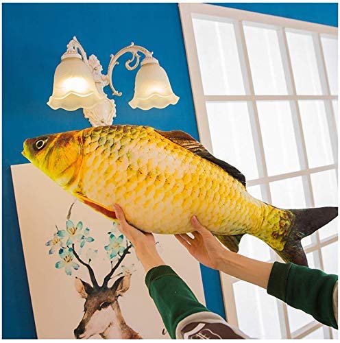 JULAN 3D Giant Soft Fish Cushion Pillow – 31in Carp Plush for Home, Car, and Kids