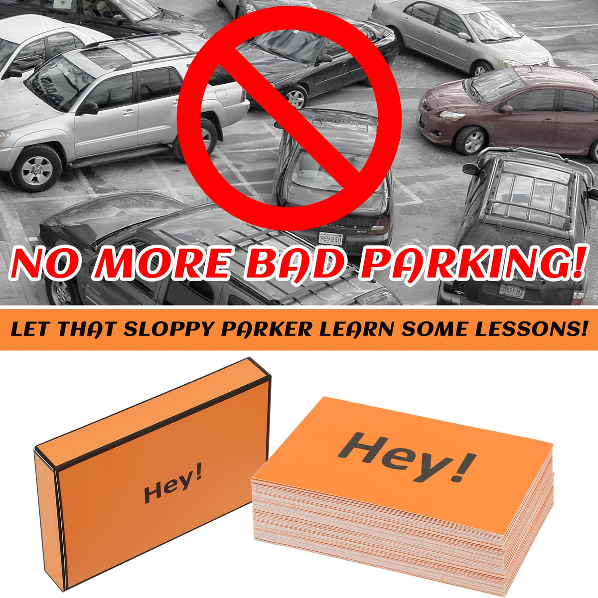 JULEASEL Supper Funny Bad Parking Cards – 50 Cards in 10 Designs | Hilarious Gag Gift for Adults