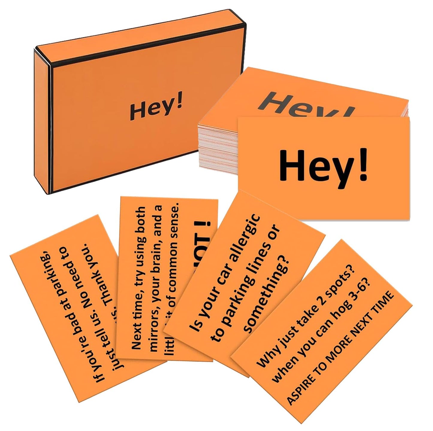 JULEASEL Supper Funny Bad Parking Cards – 50 Cards in 10 Designs | Hilarious Gag Gift for Adults