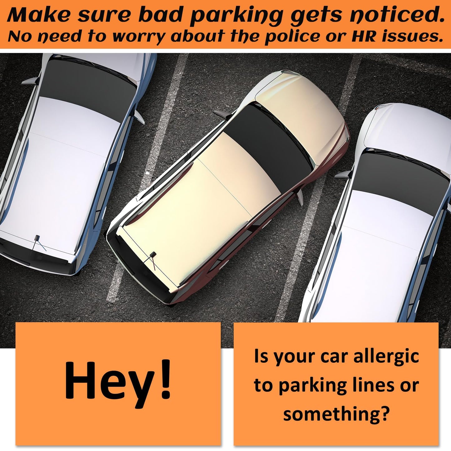 JULEASEL Supper Funny Bad Parking Cards – 50 Cards in 10 Designs | Hilarious Gag Gift for Adults
