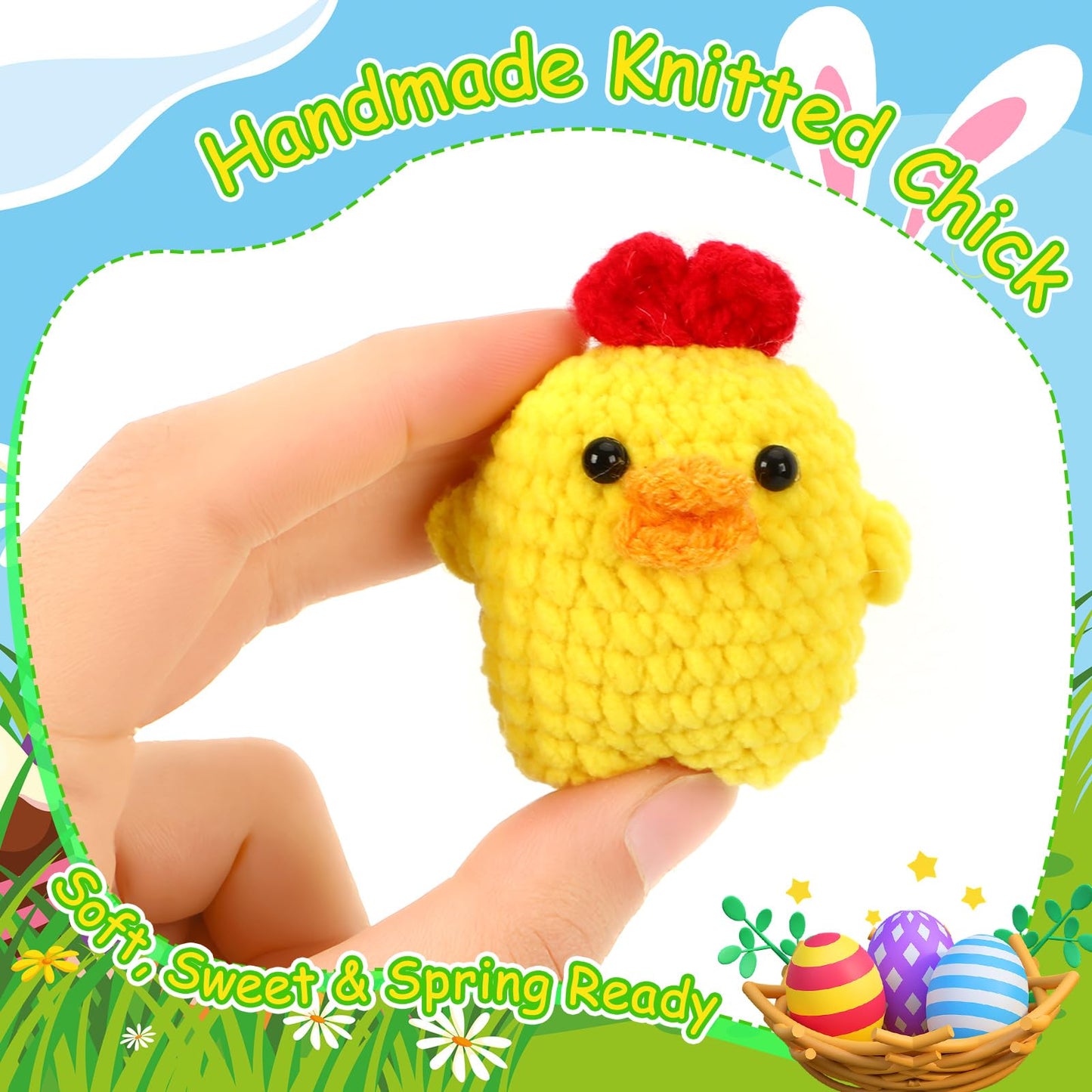 JULEASEL Little Pocket Chick: Mini Easter Scene in Tin Box