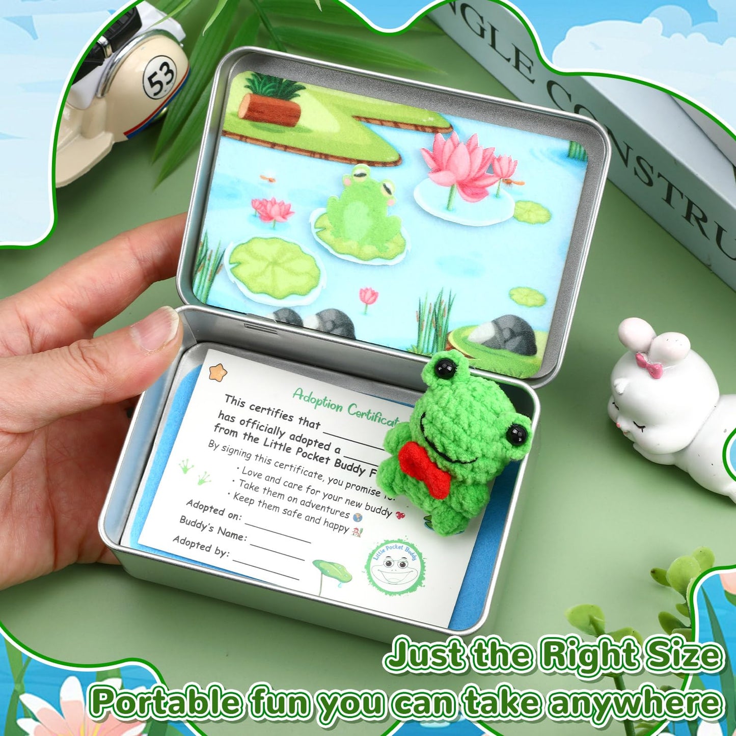 JULEASEL Little Pocket Frog — Mini Frog Keepsake, Portable Calm, Meaningful Gift