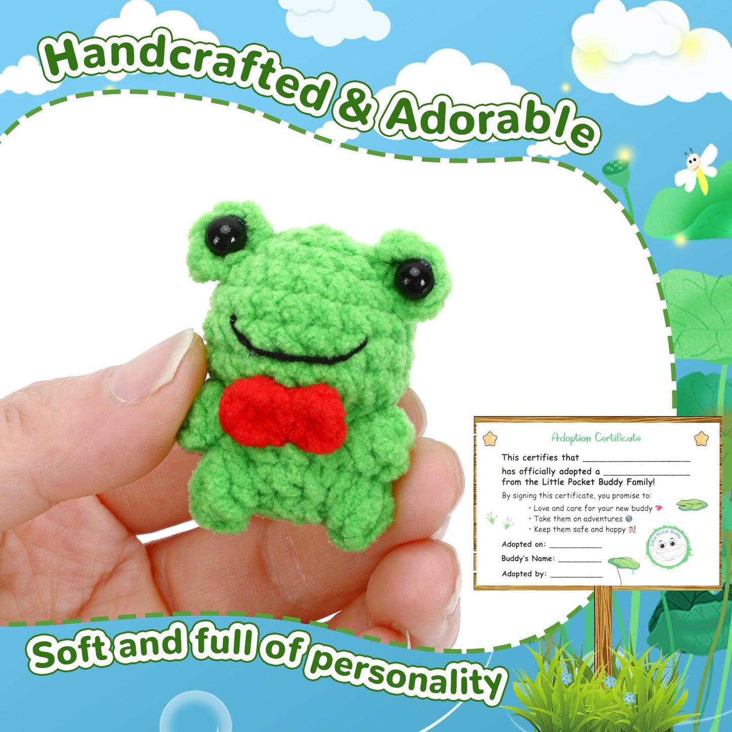 JULEASEL Little Pocket Frog — Mini Frog Keepsake, Portable Calm, Meaningful Gift