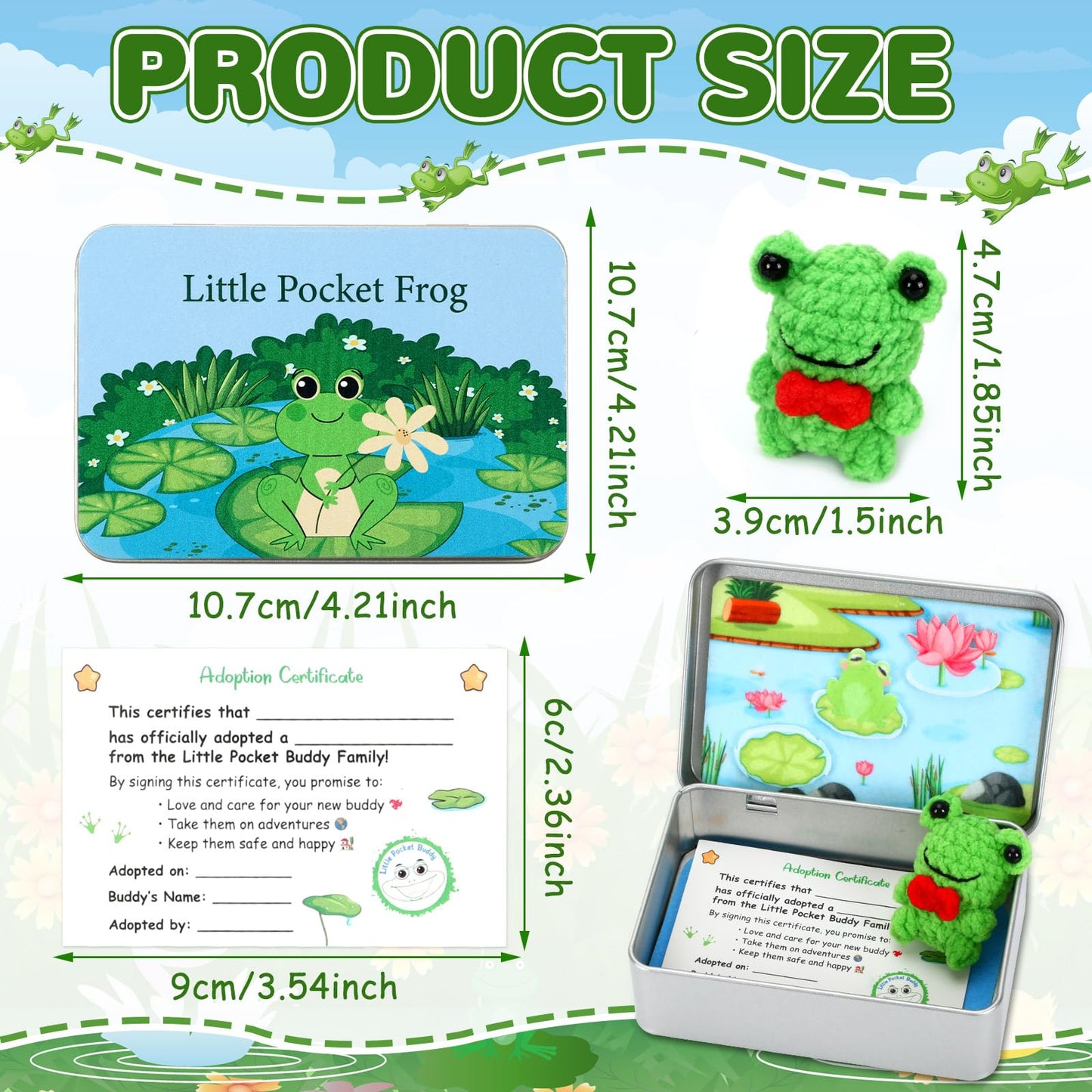 JULEASEL Little Pocket Frog — Mini Frog Keepsake, Portable Calm, Meaningful Gift