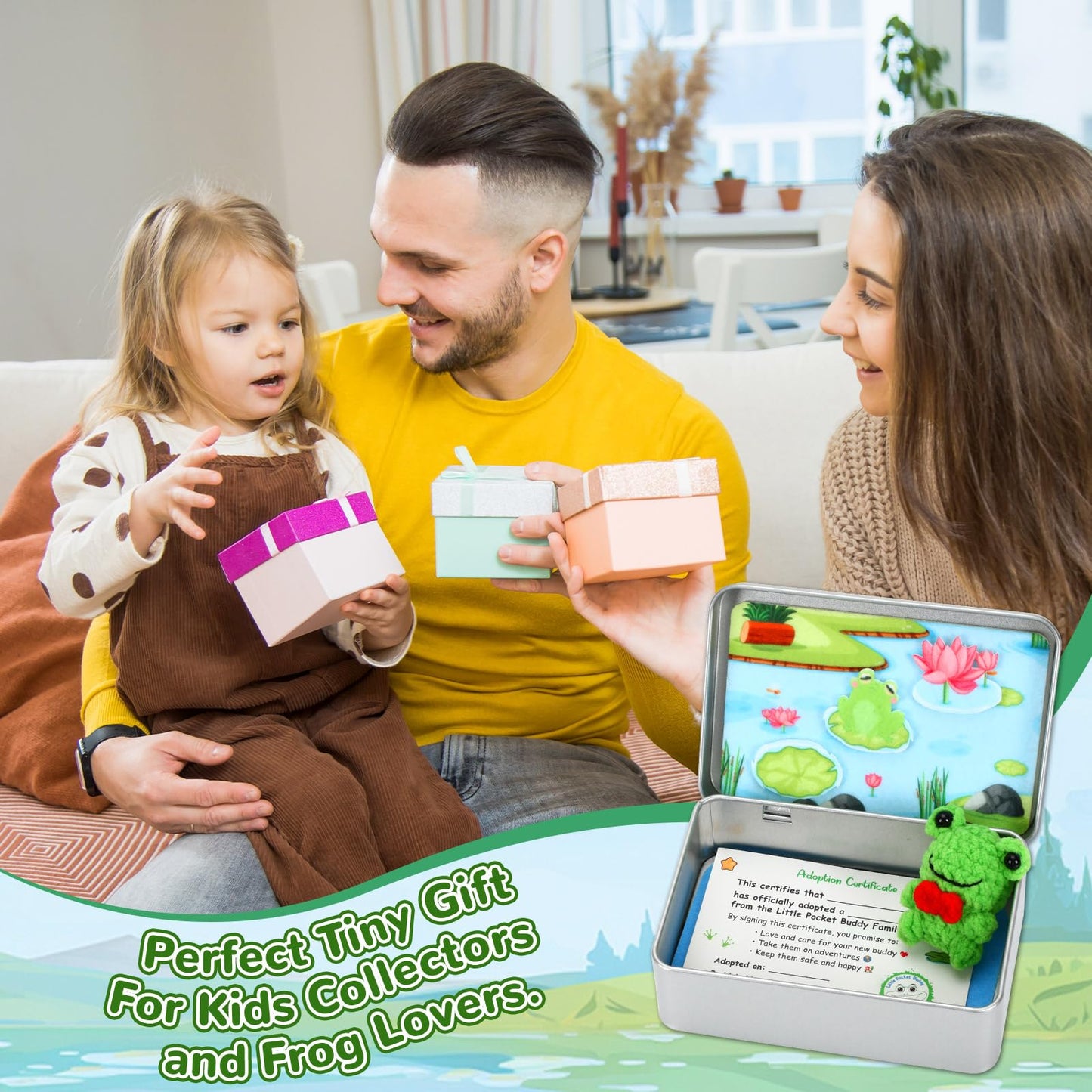 JULEASEL Little Pocket Frog — Mini Frog Keepsake, Portable Calm, Meaningful Gift